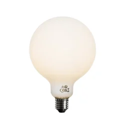 Ampoule LED E27 dimmable opale G125 5W 450lm 3000K