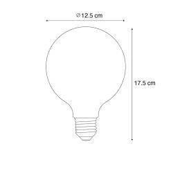 Ampoule LED E27 dimmable or 5W 450lm 3000K dorée G125