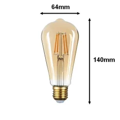Ampoule LED E27 Filament Dimmable 8W ST64 - SILAMP