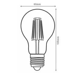 Ampoule LED E27 Filament Dimmable 8W A60 Classique - Blanc Chaud 2300K - 3500K - SILAMP