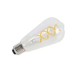 Ampoule LED E27 filament en spirale ST64 5W 400lm 2200K