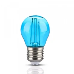 Ampoule LED E27 Filament 2W G45 Bleu - SILAMP