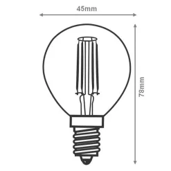 Ampoule LED E14 Filament 4W G45 (Pack de 10) - Blanc Chaud 2300K - 3500K - SILAMP