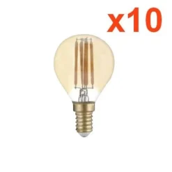 Ampoule LED E14 Filament 4W G45 (Pack de 10) - Blanc Chaud 2300K - 3500K - SILAMP