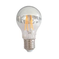 Ampoule LED E27 Filament 7W A60 Reflet Argent - Blanc Chaud 2300K - 3500K - SILAMP
