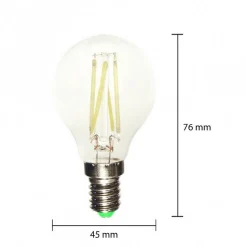 Ampoule LED E14 Filament 6W 220V G45 COB 360degrés - Blanc Neutre 4000K - 5500K - SILAMP