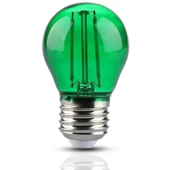 Ampoule LED E27 Filament 2W G45 Vert - SILAMP