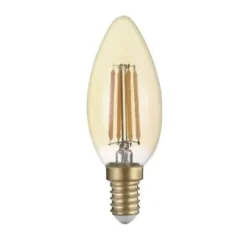 Ampoule LED E14 Filament 4W C35 Bougie - Blanc Chaud 2300K - 3500K - SILAMP