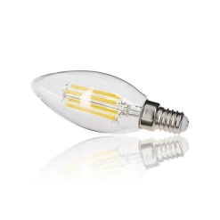 Ampoule LED E14 Flamme transparent IP20 470lm 5W 40W Xanlite blanc chaud