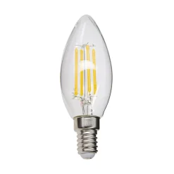 Ampoule LED E14 Flamme transparent IP20 470lm 5W 40W Xanlite blanc chaud