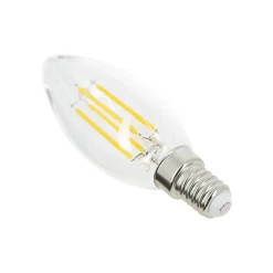 Ampoule LED E14 Flamme transparent IP20 470lm 5W 40W Xanlite blanc chaud