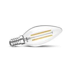 Ampoule LED E14 Flamme 4W 4000K Blanc Neutre 560lm Verre Clair