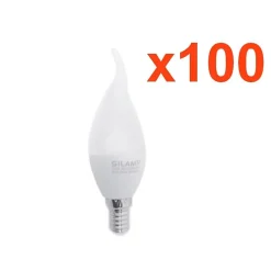 Ampoule LED E14 Flamme 8W 220V 38mm (Pack de 100) - Blanc Chaud 2300K - 3500K - SILAMP