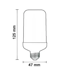 Ampoule LED E27 Flamme 5W 220V - SILAMP