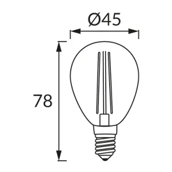 Ampoule LED E14 G45 4W Filament - Blanc Chaud 2300K - 3500K - SILAMP