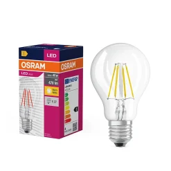 Ampoule LED E27 470lm blanc chaud 4W Osram