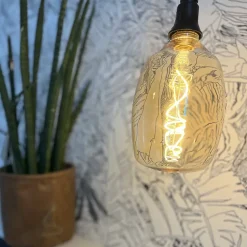 Ampoule LED E27 ovale Zepelin à filament ambrée Ø22cm 265lm blanc chaud Girard Sudron