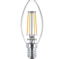 Ampoule LED E14 (SES) famme transparent 470lm 4.3W = 40W IP20 blanc chaud Philips