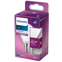 Ampoule LED E14 (SES) 470lm 4.3W IP20 blanc froid Philips