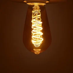 Ampoule LED E27 ST64 - Filament Spirale - 4W - 2700K - Golden - Edison