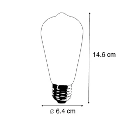 Ampoule LED E27 ST64 dorée avec détecteur crépusculaire 4W 400 lm 2200K