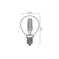 Ampoule LED E14 4W Filament Dimmable G45 - Blanc Chaud 2300K - 3500K - SILAMP