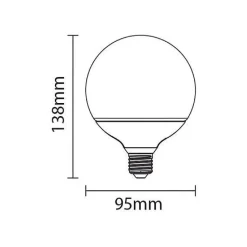Ampoule LED E27 12W G95 270 degrés Globe - Blanc Froid 6000K - 8000K - SILAMP