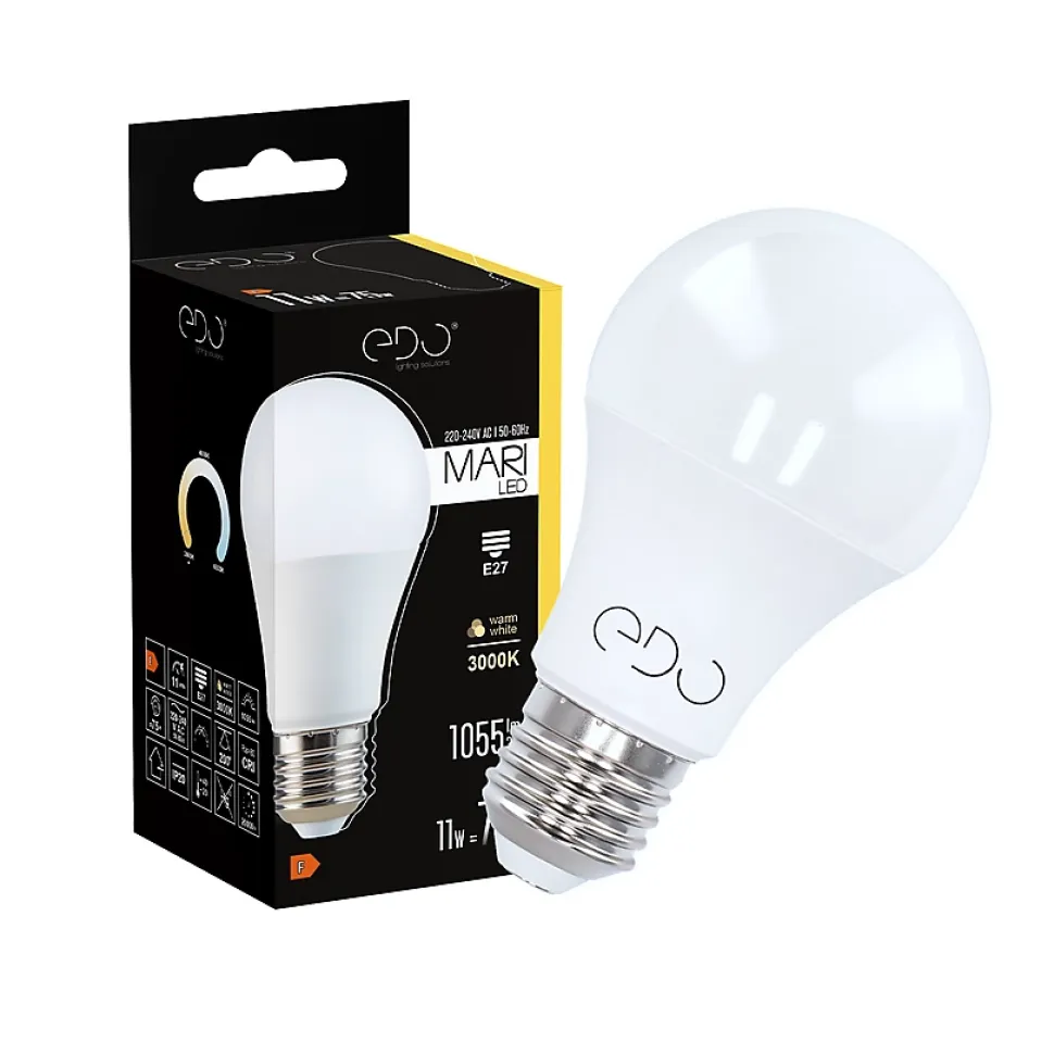 Ampoule LED E27 11W 3000K blanc chaud 1055 lm EDO777588 MARI EDO