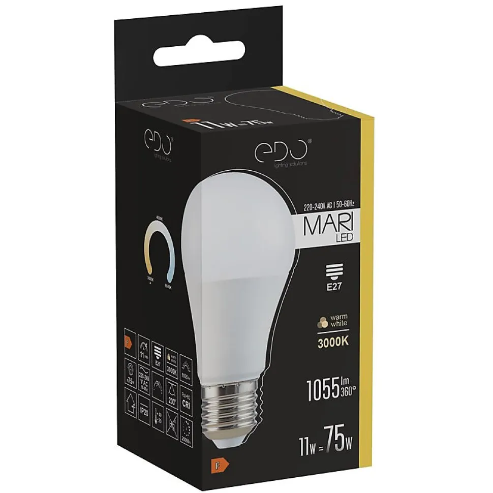 Ampoule LED E27 11W 3000K blanc chaud 1055 lm EDO777588 MARI EDO