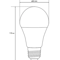 Ampoule LED E27 11W 3000K blanc chaud 1055 lm EDO777588 MARI EDO