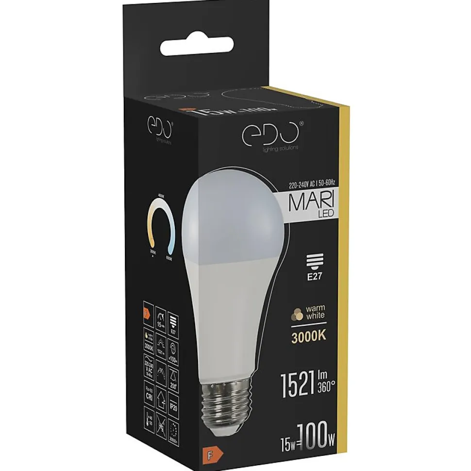 Ampoule LED E27 15W 3000K blanc chaud 1521 lm EDO777501 MARI EDO