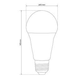 Ampoule LED E27 18W 3000K blanc chaud 2000 lm EDO777506 MARI B EDO