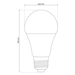 Ampoule LED E27 8,5W 3000K blanc chaud 806 lm EDO777432 MARI EDO