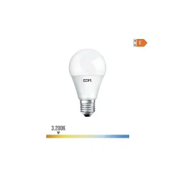 Ampoule LED E27 12W Ronde A60 équivalent à 75W - Blanc Chaud 3200K