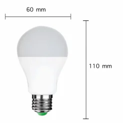 Ampoule LED E27 12W 220V A60 180 degrés - Blanc Chaud 2300K - 3500K - SILAMP