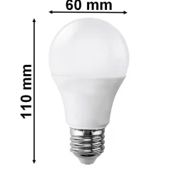 Ampoule LED E27 9W 220V A60 180 degrés (Pack de 5) - Blanc Froid 6000K - 8000K - SILAMP