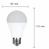 Ampoule LED E27 12W 220V A60 180 degrés (Pack de 10) - Blanc Froid 6000K - 8000K - SILAMP
