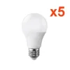 Ampoule LED E27 9W 220V A60 180 degrés (Pack de 5) - Blanc Chaud 2300K - 3500K - SILAMP