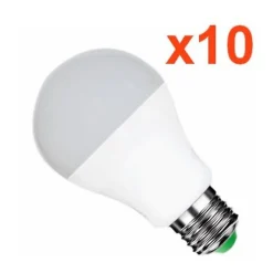 Ampoule LED E27 12W 220V A60 180 degrés (Pack de 10) - Blanc Neutre 4000K - 5500K - SILAMP