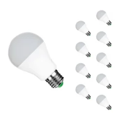 Ampoule LED E27 12W 220V A60 180 degrés (Pack de 10) - Blanc Neutre 4000K - 5500K - SILAMP