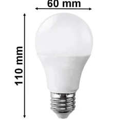 Ampoule LED E27 9W 220V A60 180 (Pack de 10) - Silumen - Blanc Froid 6000K - Classe A+