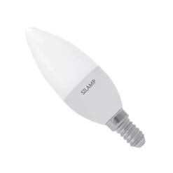 Ampoule LED E14 8W 220V C37 180 degrés - Blanc Froid 6000K - 8000K - SILAMP