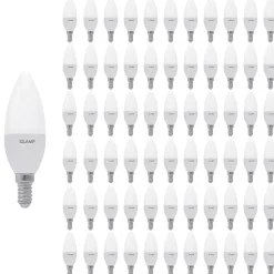 Ampoule LED E14 8W 220V C37 180 degrés (Pack de 100) - Blanc Neutre 4000K - 5500K - SILAMP