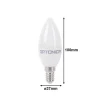 Ampoule LED E14 3.7W 220V C37 180 degrés - Blanc Froid 6000K - 8000K - SILAMP