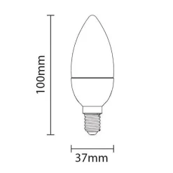 Ampoule LED E14 6W 220V C37 180 degrés Dimmable - Blanc Neutre 4000K - 5500K - SILAMP