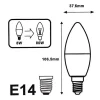 Ampoule LED E14 8W 220V C37 180 (Pack de 10) - Blanc Froid 6000K - 8000K - SILUMEN