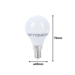Ampoule LED E14 5.5W 220V G45 - Blanc Neutre 4000K - 5500K - SILAMP