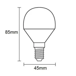Ampoule LED E14 4W 220V G45 240 degrés - Blanc Froid 6000K - 8000K - SILAMP