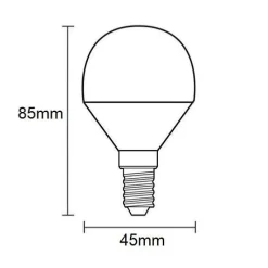 Ampoule LED E14 4W 220V G45 240 degrés (Pack de 10) - Blanc Froid 6000K - 8000K - SILAMP