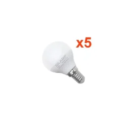 Ampoule LED E14 8W 220V G45 300 degrés (Pack de 5) - Blanc Chaud 2300K - 3500K - SILAMP